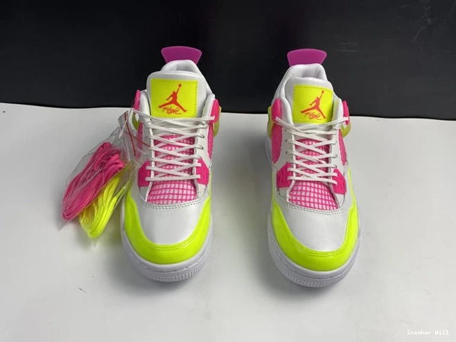 GoodFit CV7808-100 884 Lemon Pink Jordan4 White 0619